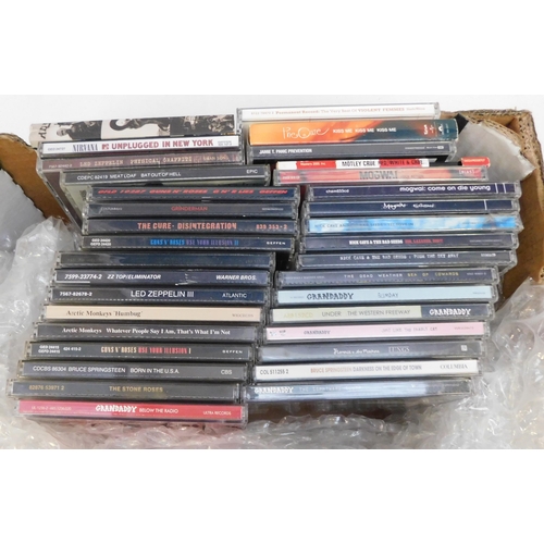 7 - Approximately thirty - Rock CDs including Motley Crue/Led Zeppelin/Guns n Roses/Nirvana & The Artic ... 