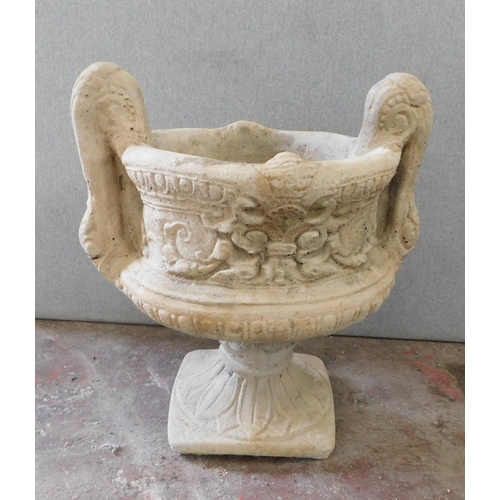 824 - Urn style planter with handles approx. 22