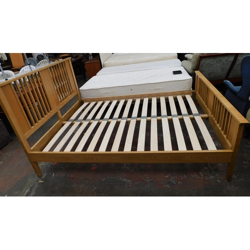 829 - Beech bed frame approx. 56