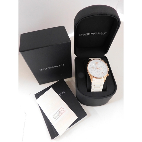 Emporio Armani/Orologi - gentleman's chronograph wristwatch - box ...