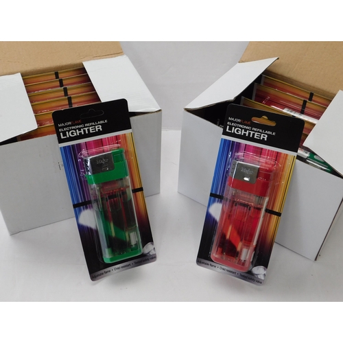 284 - Two - boxes of twelve/giant lighters - sealed as new