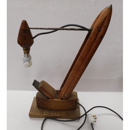 30 - Hand made - reclaimed lamp W/O