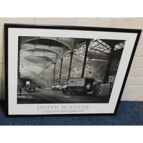 31 - Joseph McKenzie/Liverpool Street Station print - & 1962 Habour scene print by Acanthus