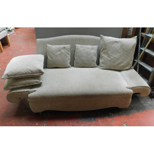 592 - Folding arm two seater sofa