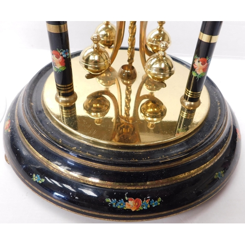 217 - German/Kundo - brass & black enamel - Percussion Torsion clock