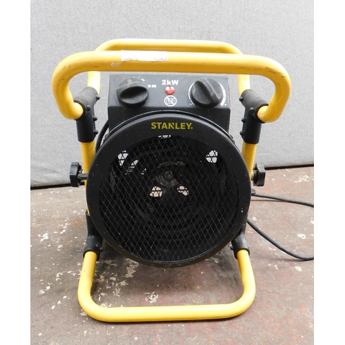 533 - Stanley industrial fan heater - unchecked