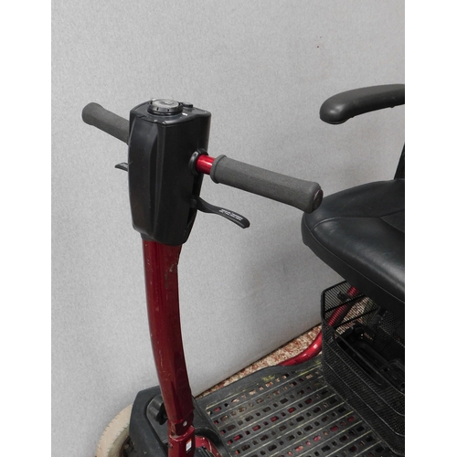 564 - Liteway maroon mobility scooter W/O - no charger, key in office