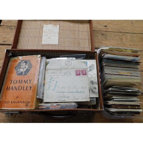 59 - Mixed items including - match box covers/postcards & ephemera