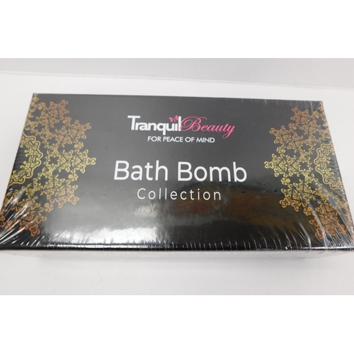 758 - New and sealed Tranquil Beauty bath bomb collection