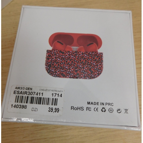 766A - New and sealed air-3/3-gen ear buds in red