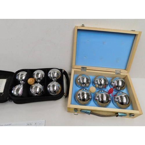 788 - Two sets of French boules