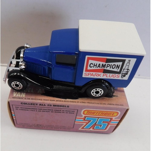 122 - Matchbox 75/die cast - 38 Model A Van/boxed