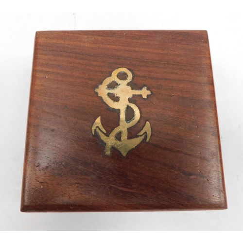 133 - Brass - F. L. West/nautical compass - cased