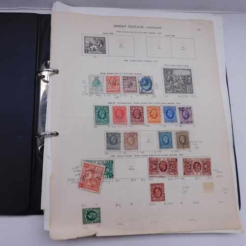 172A - GB stamp binder - including antique/Victorian examples