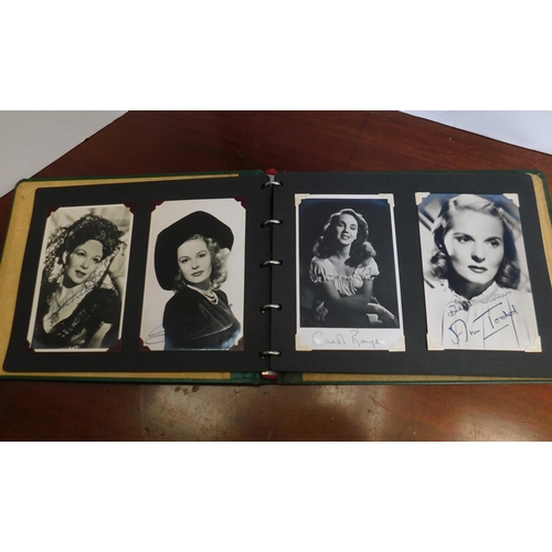 173 - 1940s/50s era - black & white film star/photograph album - some signed