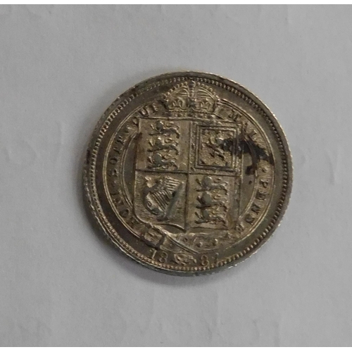 207 - Antique - 1887 dated/Victorian 6d coin