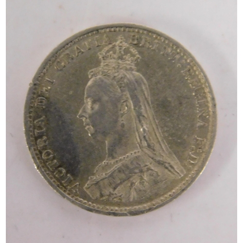 209 - Antique - Victorian 1887 dated/3d coin