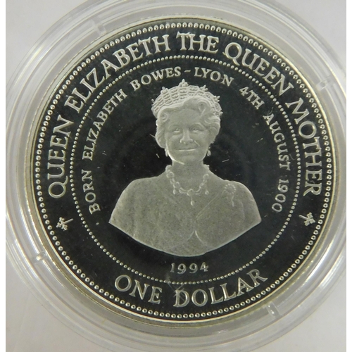 217 - Barbados - 1994/Lady of the Century - silver proof/One Dollar coin