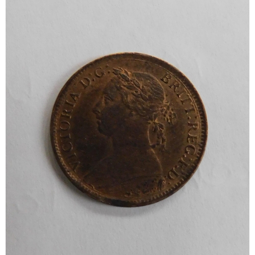 233 - Antique Victorian - 1884 dated/Farthing coin