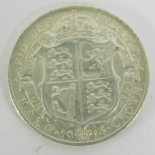 244 - 1916 dated - Half Crown coin