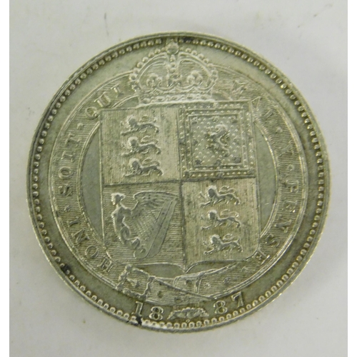 245 - Antique Victorian - 1887 dated/One Shilling coin