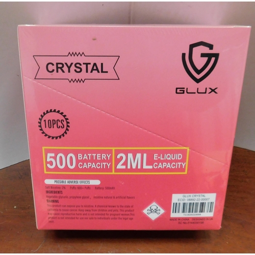 532 - Brand new and sealed G-Lux Crystal 600+ puffs (10pcs) - Pink Lemonade