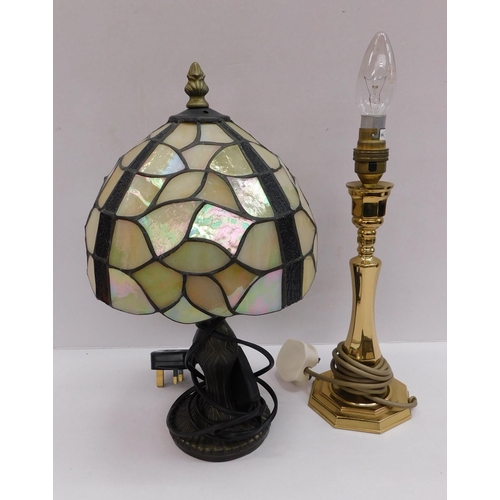 56 - Stained glass & brass - lamps