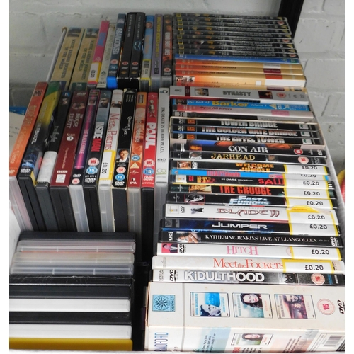 608 - Large collection of DVDs, VHS and CDs