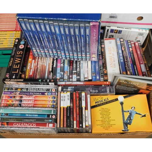 608 - Large collection of DVDs, VHS and CDs