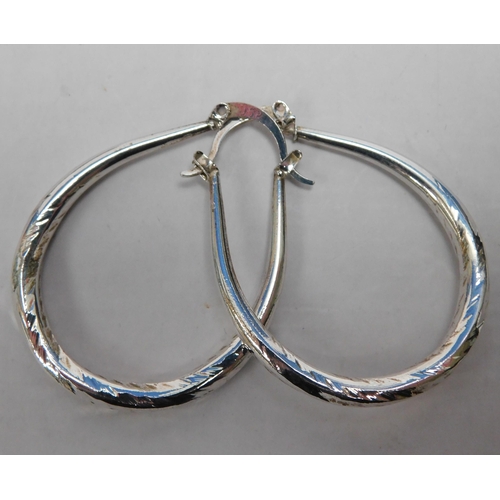 103 - Silver - hoop earrings