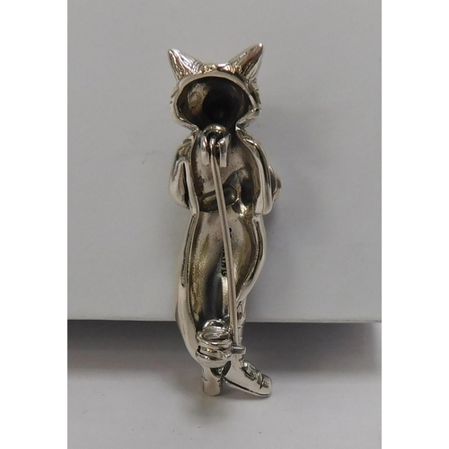 116 - Silver - Mr Fox/brooch