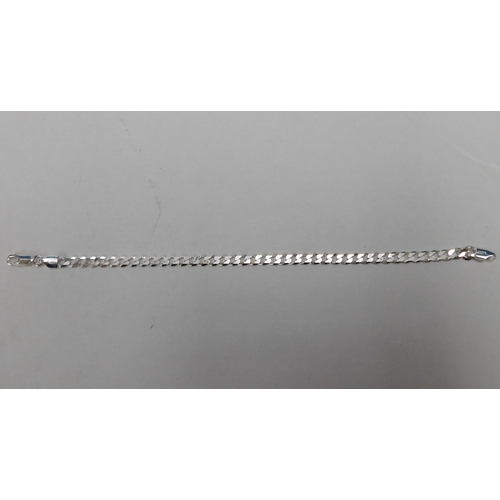 118 - Silver - curb link/bracelet