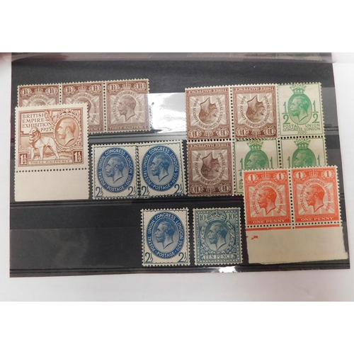 135 - George V era stamps - including/inverted watermarks