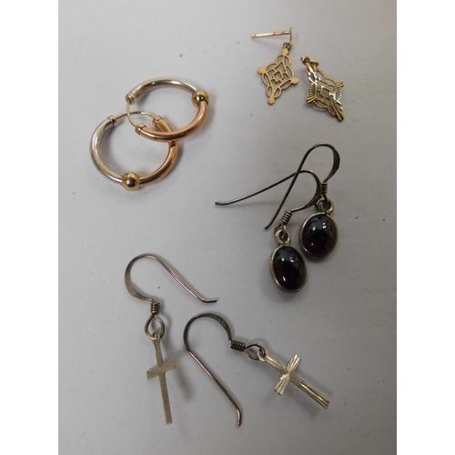 148 - Four - pairs of earrings/including silver
