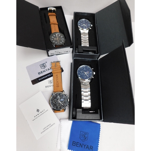 21 - Four - wristwatches including/Aknight & Benyar - packaged as new