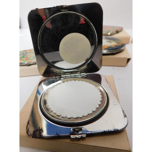 228 - Ten - vintage ladies compacts - age related wear