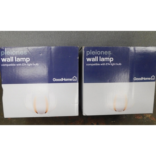 521 - Two Good Home wall lamps w/o...