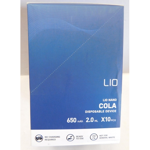 528 - New box of LIO disposable vapes 10pcs - Cola