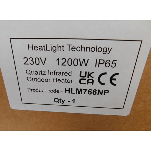 532 - Four new and boxed halogen quartz infared heaters - indoor/outdoor use 1200W...