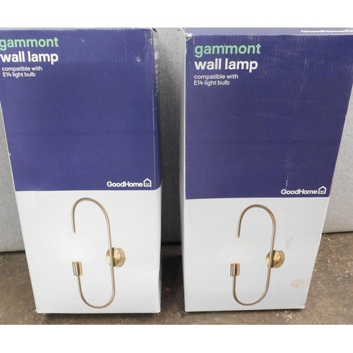 535 - Two Good Home wall lamps w/o...