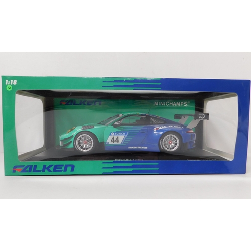 54 - Minichamps - Porsche 911/GT 3R - 1/18 scale die cast model - Ltd. Edition/Falken packaging 1 of 400 ... 