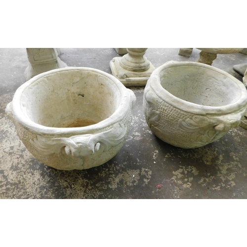 567 - Two stoneware planters - approx. 18