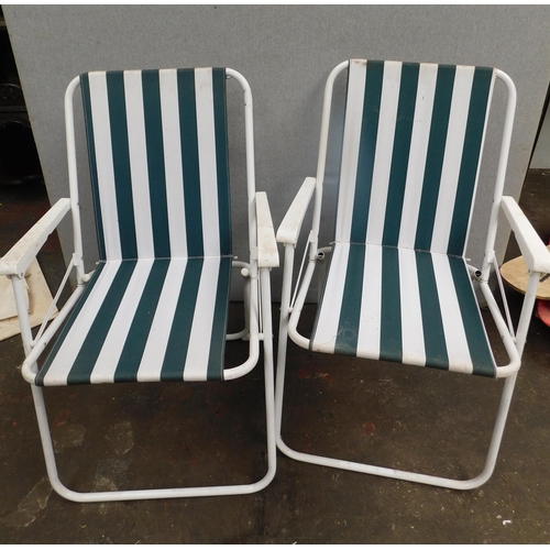 594 - Two folding garden/ deck chairs
