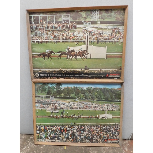 599 - Pair of vintage framed horse racing prints