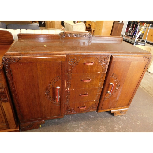 654 - Vintage sideboard with central drawer section