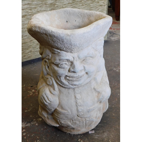 662 - Toby jug stoneware planter - approx. 17