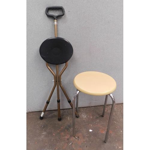674 - Small stool and one other