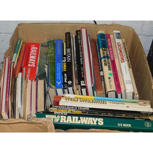 711 - Large collection of mainly hardback books incl. railway/travel - vintage and antiquarian etc.