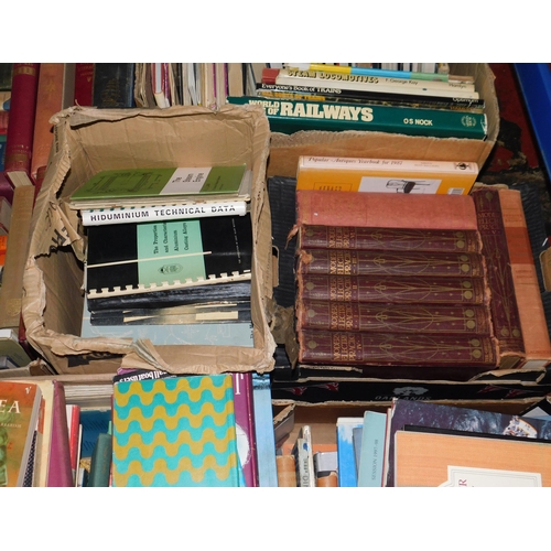 711 - Large collection of mainly hardback books incl. railway/travel - vintage and antiquarian etc.