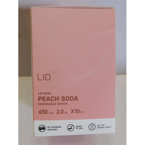 777 - New box of L10 disposable vapes 10pcs - Peach Soda